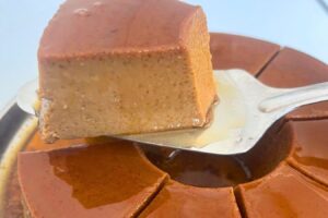 Flan de café sin horno