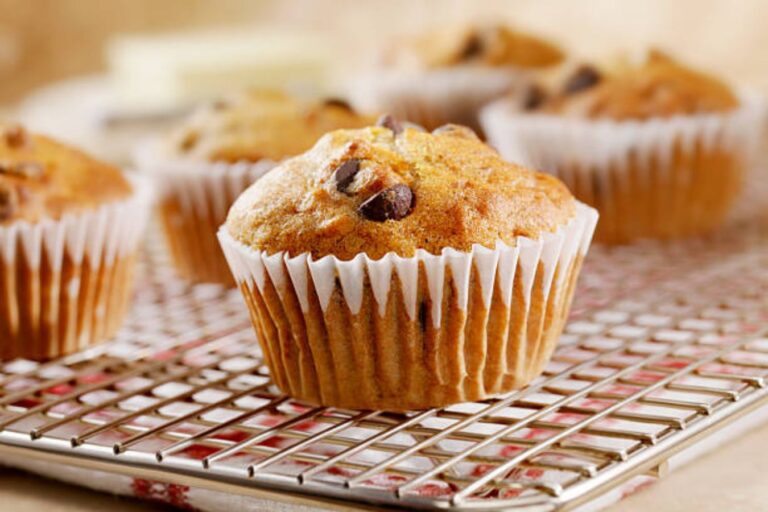 Muffins de Banana con Lluvia de Chocolate